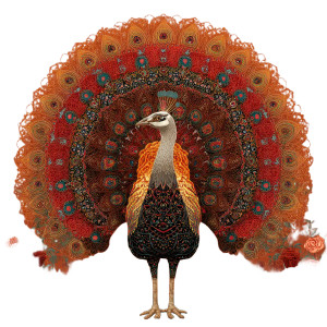 Floral Peacock Display Vinyl Car Decal Sticker – Waterproof & UV-Resistant 6.826666666666667"