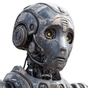 Friendly Humanoid Robot V2 Vinyl Car Decal Sticker – Waterproof & UV-Resistant 3.4133333333333336"
