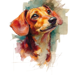 Colorful Dachshund Art Vinyl Car Decal Sticker – Waterproof & UV-Resistant 6.826666666666667"