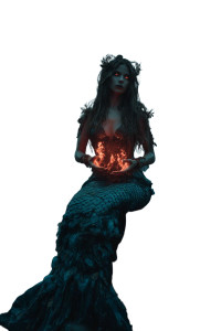 Dark Moody Mermaid Vinyl Car Decal Sticker – Waterproof & UV-Resistant 8.96"