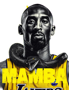 Kobe With Mamba Vinyl Car Decal Sticker – Waterproof & UV-Resistant 8.32"