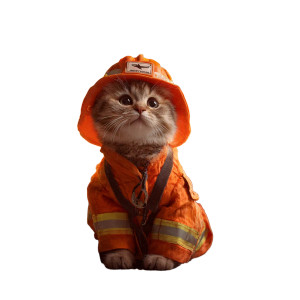 Firefighter Cat Vinyl Car Decal Sticker – Waterproof & UV-Resistant 3.4133333333333336" Firefighter Cat Vinyl Car Decal Sticker – Waterproof & UV-Resistant 3.4133333333333336"