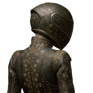 Elaborate Motorcycle Suit Vinyl Car Decal Sticker – Waterproof & UV-Resistant 3.4133333333333336"
