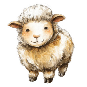 Cute Sheep Sticker Vinyl Car Decal Sticker – Waterproof & UV-Resistant 3.4133333333333336"