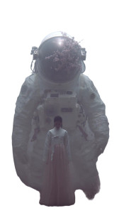 Astronaut In Bloom V4 Vinyl Car Decal Sticker – Waterproof & UV-Resistant 9.706666666666667"