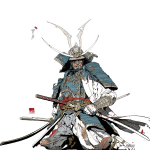 Samurai Warrior V62 Vinyl Car Decal Sticker – Waterproof & UV-Resistant 3.4133333333333336"