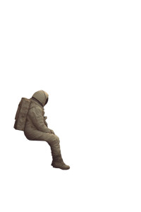 Lone Astronaut Contemplation Vinyl Car Decal Sticker – Waterproof & UV-Resistant 4.4