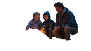 Family Camping Joy V2 Vinyl Car Decal Sticker – Waterproof & UV-Resistant 2.72"