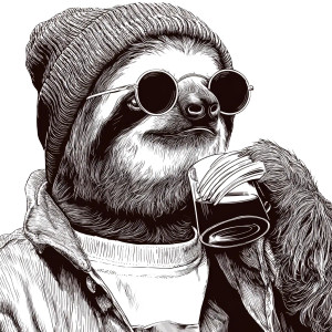 Hipster Sloth Vinyl Car Decal Sticker – Waterproof & UV-Resistant 6.826666666666667" Hipster Sloth Vinyl Car Decal Sticker – Waterproof & UV-Resistant 6.826666666666667"