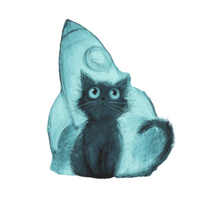 Space Cat Rocket V2 Vinyl Car Decal Sticker – Waterproof & UV-Resistant 3.4133333333333336"