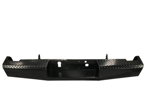 TrailFX Rear Bumper 1-Piece Design | Powder Coated Black Steel With Gloss Black Treadplate | Fit 2015-2019 Chevy Silverado,GMC Sierra 2500HD,3500HD TrailFX Rear Bumper 1-Piece Design | Powder Coated Black Steel With Gloss Black Treadplate | Fit 2015-2019 Chevy Silverado,GMC Sierra 2500HD,3500HD