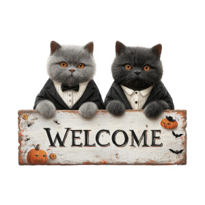 Dapper Cats Welcome Vinyl Car Decal Sticker – Waterproof & UV-Resistant 3.4133333333333336" Dapper Cats Welcome Vinyl Car Decal Sticker – Waterproof & UV-Resistant 3.4133333333333336"