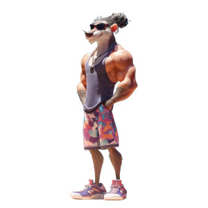 Muscular Badger Gym Vinyl Car Decal Sticker – Waterproof & UV-Resistant 3.4133333333333336"