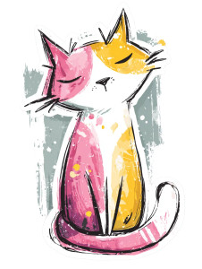 Trendy Cartoon Cat Vinyl Car Decal Sticker – Waterproof & UV-Resistant 8.213333333333333" Trendy Cartoon Cat Vinyl Car Decal Sticker – Waterproof & UV-Resistant 8.213333333333333"