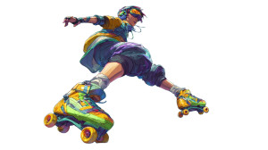 Futuristic Street Skater Vinyl Car Decal Sticker – Waterproof & UV-Resistant 2.72"