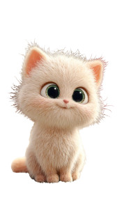 Fluffy Cartoon Kitten V2 Vinyl Car Decal Sticker – Waterproof & UV-Resistant 4.8533333333333335"