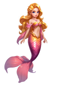 Golden Mermaid V4 Vinyl Car Decal Sticker – Waterproof & UV-Resistant 4.4