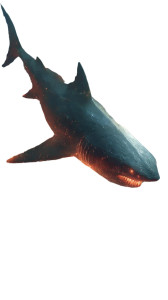 Obsidian Megalodon Vinyl Car Decal Sticker – Waterproof & UV-Resistant 9.706666666666667"