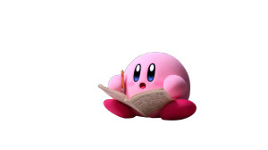 Kirby Eating Documents Vinyl Car Decal Sticker – Waterproof & UV-Resistant 5.4