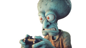 Raging Squidward Gaming Vinyl Car Decal Sticker – Waterproof & UV-Resistant 2.72"