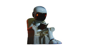Robot Reading Book Vinyl Car Decal Sticker – Waterproof & UV-Resistant 2.72"