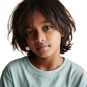 Young Boy Portrait V22 Vinyl Car Decal Sticker – Waterproof & UV-Resistant 6.826666666666667"