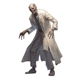 Undead Zombie Scientist Vinyl Car Decal Sticker – Waterproof & UV-Resistant 3.4133333333333336"