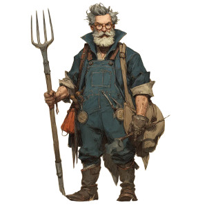 Old Farmer Npc Vinyl Car Decal Sticker – Waterproof & UV-Resistant 3.4133333333333336"
