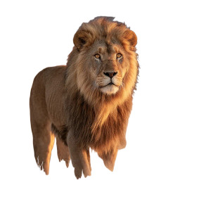 Majestic Lion Portrait V10 Vinyl Car Decal Sticker – Waterproof & UV-Resistant 3.4133333333333336"