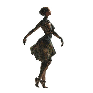 Dancing Cyborg Woman V2 Vinyl Car Decal Sticker – Waterproof & UV-Resistant 3.4133333333333336"