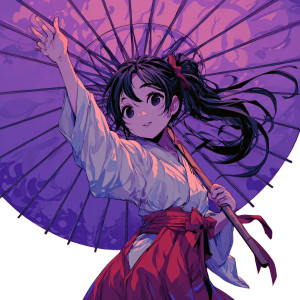 Anime Girl With Umbrella V3 Vinyl Car Decal Sticker – Waterproof & UV-Resistant 3.4133333333333336"