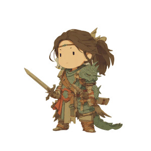 Dragon Slayer Chibi Vinyl Car Decal Sticker – Waterproof & UV-Resistant 3.4133333333333336"