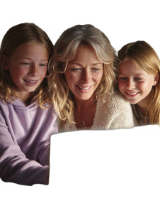 Family At Laptop Vinyl Car Decal Sticker – Waterproof & UV-Resistant 4.1066666666666665"