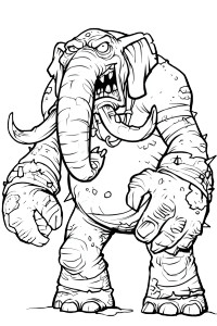 Zombie Mutant Elephant Vinyl Car Decal Sticker – Waterproof & UV-Resistant 4.4