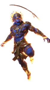 Divine Hanuman Leap Vinyl Car Decal Sticker – Waterproof & UV-Resistant 9.706666666666667"