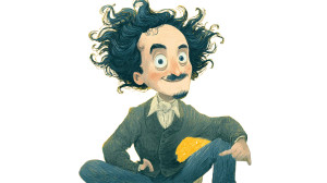 Whimsical Poe Caricature Vinyl Car Decal Sticker – Waterproof & UV-Resistant 2.72"