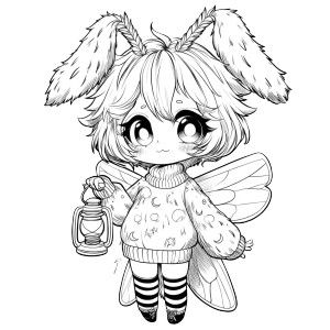Chibi Moth Girl Vinyl Car Decal Sticker – Waterproof & UV-Resistant 6.826666666666667" Chibi Moth Girl Vinyl Car Decal Sticker – Waterproof & UV-Resistant 6.826666666666667"
