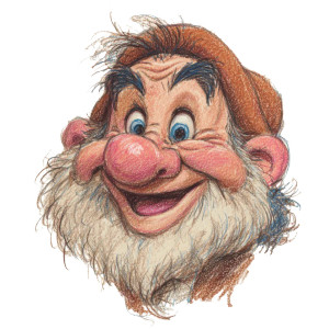 Happy The Dwarf Vinyl Car Decal Sticker – Waterproof & UV-Resistant 3.4133333333333336"