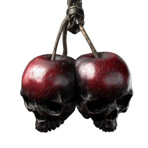 Skull Cherries Vinyl Car Decal Sticker – Waterproof & UV-Resistant 3.4133333333333336"