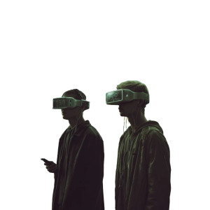 Dystopian Digital Humans Vinyl Car Decal Sticker – Waterproof & UV-Resistant 3.4133333333333336"