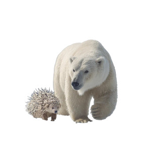 Polar Bear Companion V2 Vinyl Car Decal Sticker – Waterproof & UV-Resistant 6.826666666666667"