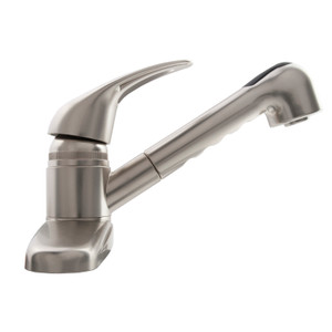 Upgrade your kitchen with Dura Faucet Brushed Satin Nickel Pull-Out Sprayer Faucet | Perfect for RVs | Lead-Free Certified Upgrade your kitchen with Dura Faucet Brushed Satin Nickel Pull-Out Sprayer Faucet | Perfect for RVs | Lead-Free Certified