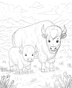 Cute Baby Buffalos Vinyl Car Decal Sticker – Waterproof & UV-Resistant 4.05333333333333