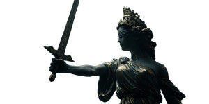 Lady Justice Statue V5 Vinyl Car Decal Sticker – Waterproof & UV-Resistant 2.56"