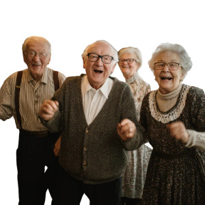 Happy Elderly Dancers Vinyl Car Decal Sticker – Waterproof & UV-Resistant 6.826666666666667" Happy Elderly Dancers Vinyl Car Decal Sticker – Waterproof & UV-Resistant 6.826666666666667"