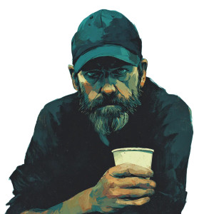 Modern Bearded Man Vinyl Car Decal Sticker – Waterproof & UV-Resistant 3.4133333333333336"