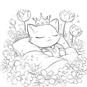 Sleeping Beauty Cat Vinyl Car Decal Sticker – Waterproof & UV-Resistant 3.4133333333333336" Sleeping Beauty Cat Vinyl Car Decal Sticker – Waterproof & UV-Resistant 3.4133333333333336"