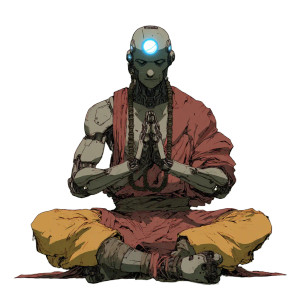 Cyber Monk Meditating Vinyl Car Decal Sticker – Waterproof & UV-Resistant 3.4133333333333336" Cyber Monk Meditating Vinyl Car Decal Sticker – Waterproof & UV-Resistant 3.4133333333333336"
