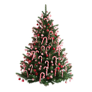 Decorated Christmas Tree V3 Vinyl Car Decal Sticker – Waterproof & UV-Resistant 6.826666666666667"