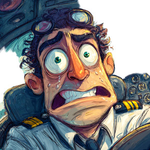 Terrified Cartoon Pilot Vinyl Car Decal Sticker – Waterproof & UV-Resistant 3.4133333333333336" Terrified Cartoon Pilot Vinyl Car Decal Sticker – Waterproof & UV-Resistant 3.4133333333333336"